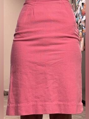 Vintage Denim Pink Pencil Skirt Midi Skirt 0